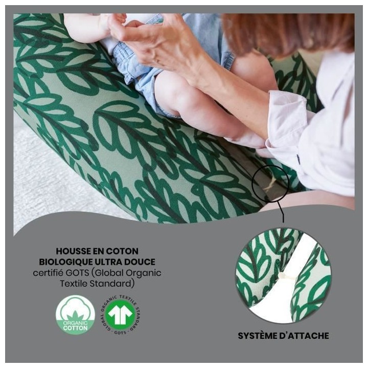 Babymoov B.LOVE Coussin de Maternité & Allaitement avec Remplissage M