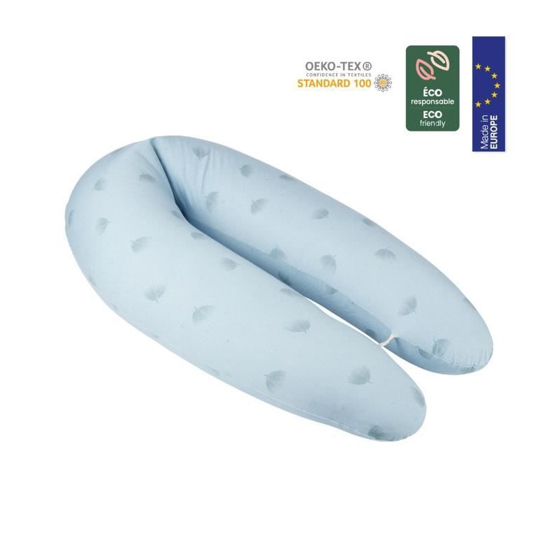 Babymoov B.LOVE Coussin de Maternité & Allaitement avec Remplissage Microbilles ultra-fines - Made in Europe, Bleu