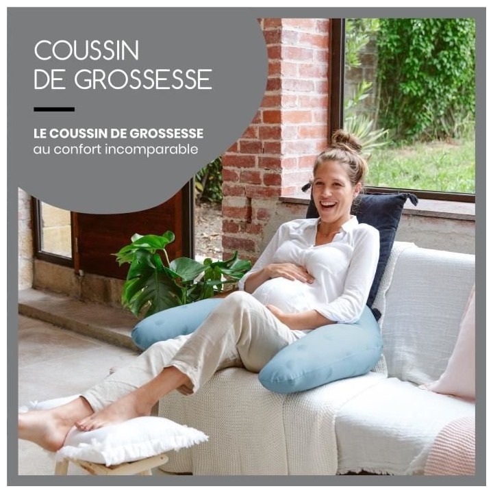 Babymoov B.LOVE Coussin de Maternité & Allaitement avec Remplissage M