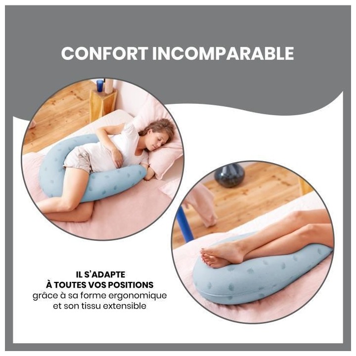 Babymoov B.LOVE Coussin de Maternité & Allaitement avec Remplissage M