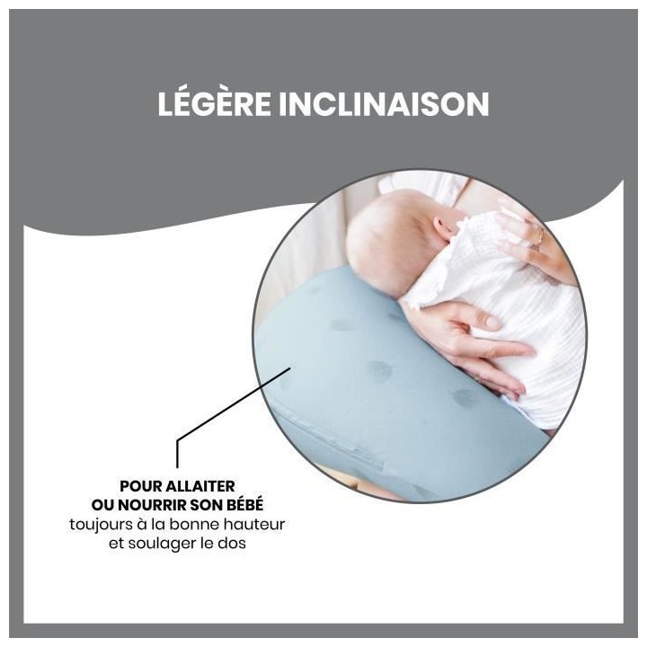Babymoov B.LOVE Coussin de Maternité & Allaitement avec Remplissage M