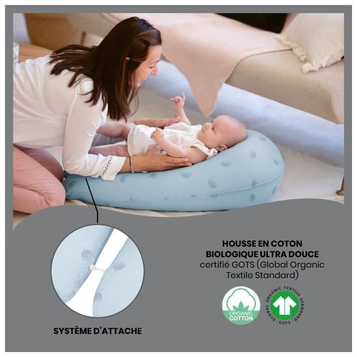 Babymoov B.LOVE Coussin de Maternité & Allaitement avec Remplissage M