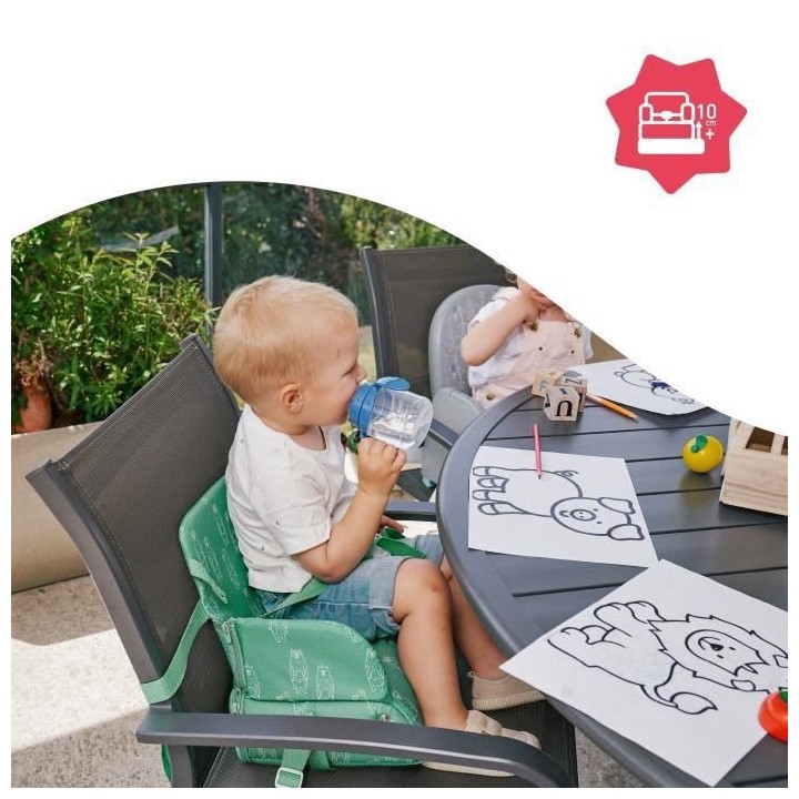 Badabulle Rehausseur Nomade - Pliage Compact - Universel - De 6 a 36 m