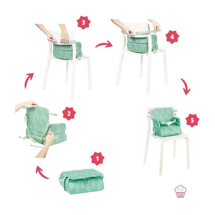 Badabulle Rehausseur Nomade - Pliage Compact - Universel - De 6 a 36 m