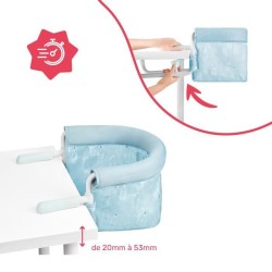 Badabulle Siege de table pour bébé avec Systeme d'attache 4 bras, Pliage Ultra Compact, De 6 a 36 mois