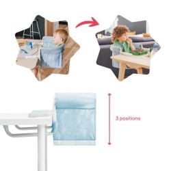 Badabulle Siege de table pour bébé avec Systeme d'attache 4 bras, Pliage Ultra Compact, De 6 a 36 mois