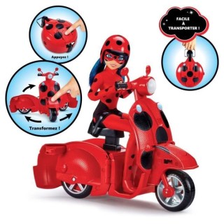Scooter Miraculous Switch'n go + poupée articulée Ladybug Lucky Char