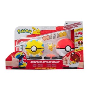 Poké Ball attaque surprise BANDAI - Pokémon - 2 Poké Balls avec leu