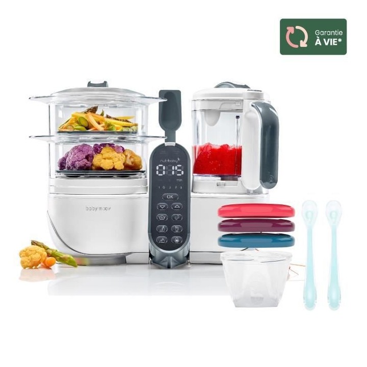 Babymoov Pack Nutribaby(+) Blanc & 3 Babybols 180mL + 2 cuilleres - Id