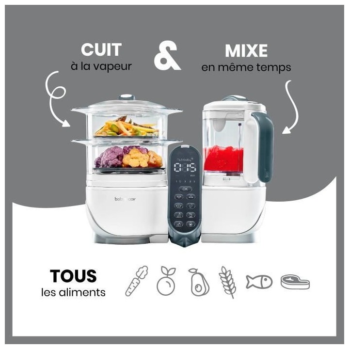 Babymoov Pack Nutribaby(+) Blanc & 3 Babybols 180mL + 2 cuilleres - Id