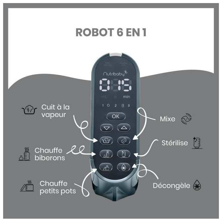 Babymoov Pack Nutribaby(+) Blanc & 3 Babybols 180mL + 2 cuilleres - Id