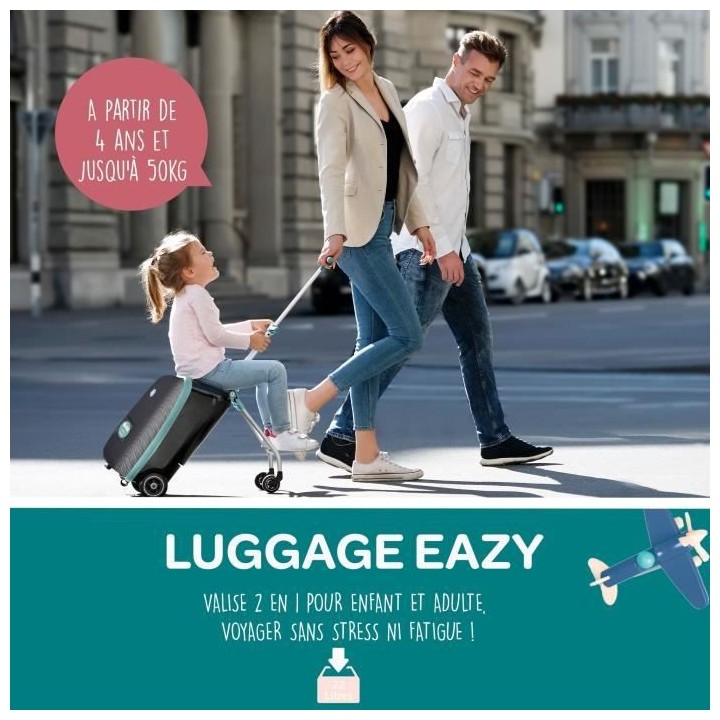 BÉABA Luggage Eazy, Valise cabine avec l'assise de voyage