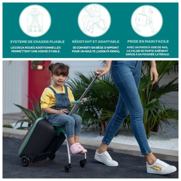 BÉABA Luggage Eazy, Valise cabine avec l'assise de voyage