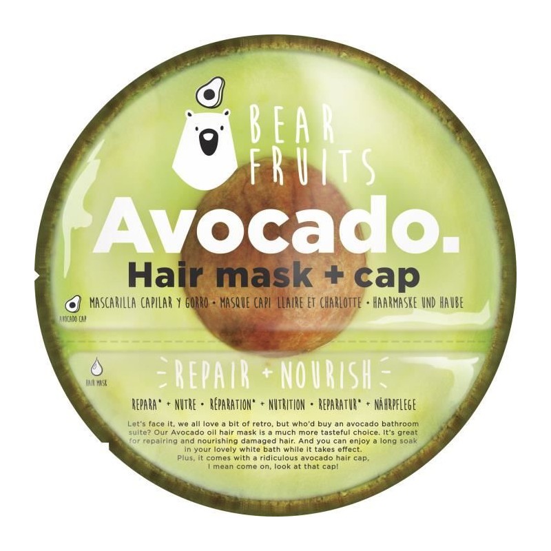 BEAR FRUITS Masque capillaire Nutrition + Charlotte Avocat