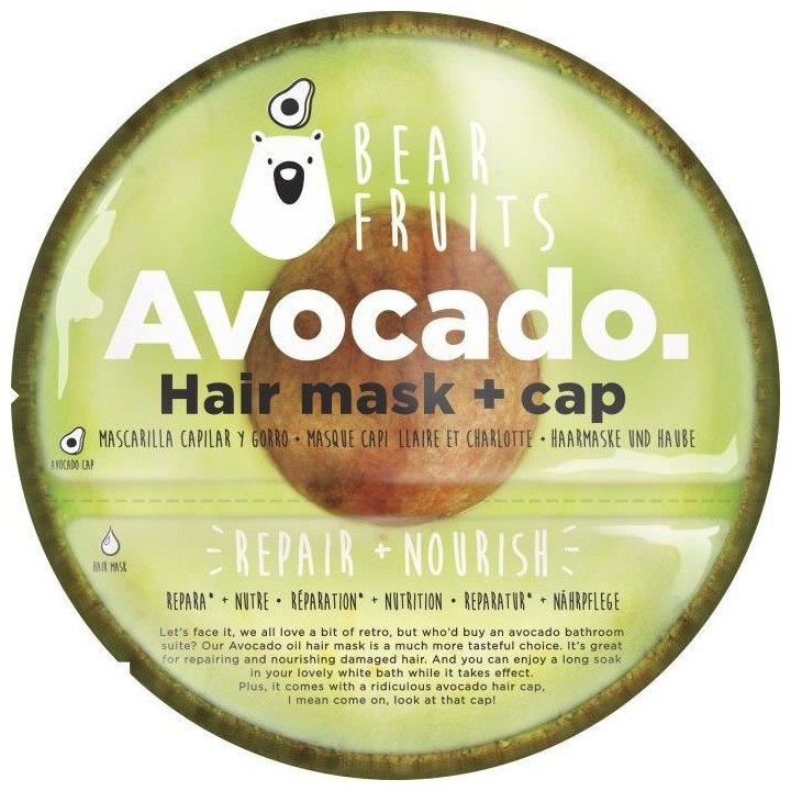 BEAR FRUITS Masque capillaire Nutrition + Charlotte Avocat
