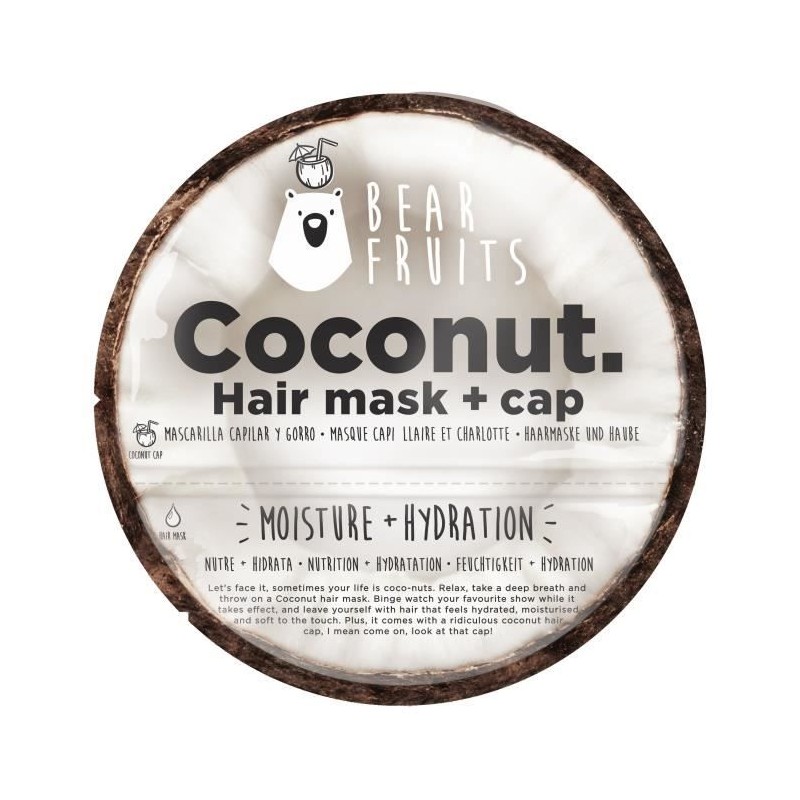 BEAR FRUITS Masque capillaire Hydratation + Charlotte Noix de Coco