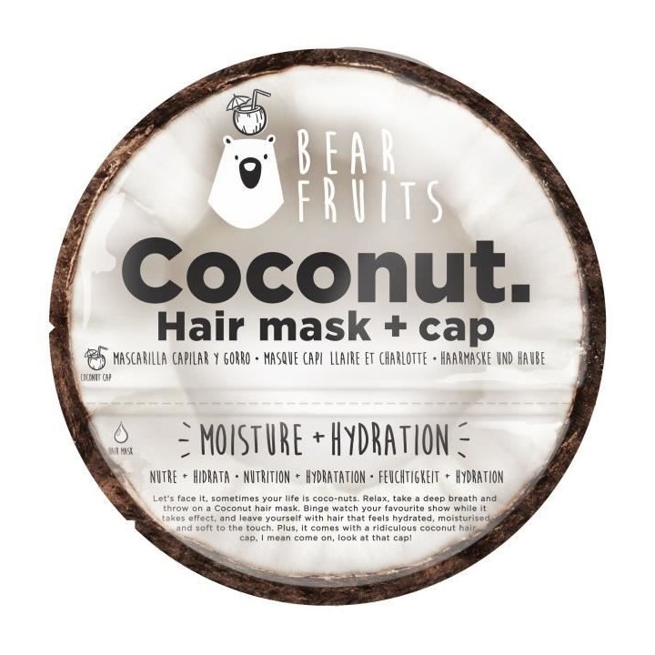 BEAR FRUITS Masque capillaire Hydratation + Charlotte Noix de Coco