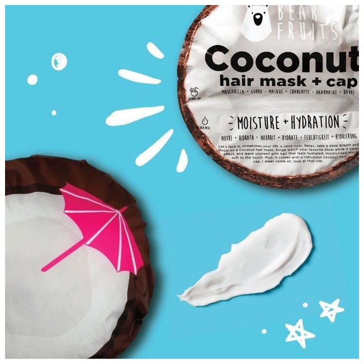 BEAR FRUITS Masque capillaire Hydratation + Charlotte Noix de Coco
