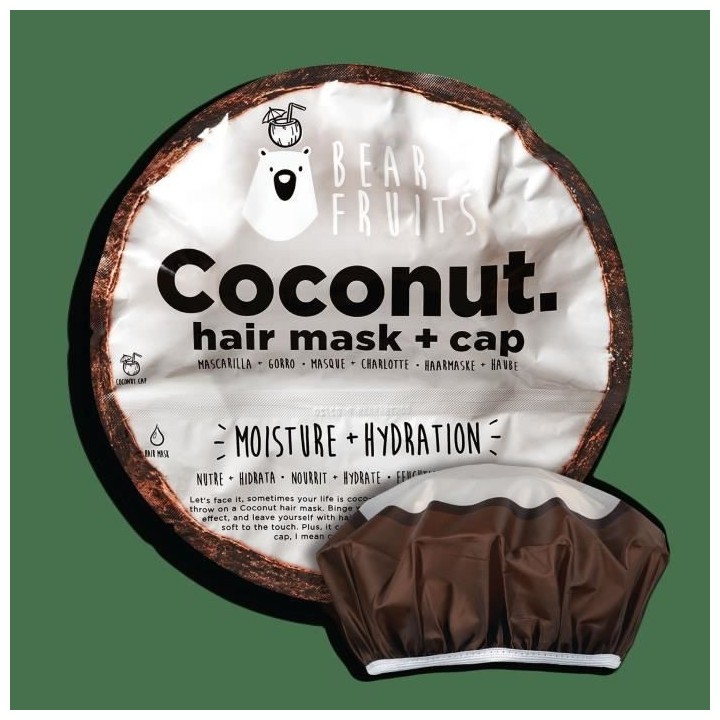 BEAR FRUITS Masque capillaire Hydratation + Charlotte Noix de Coco