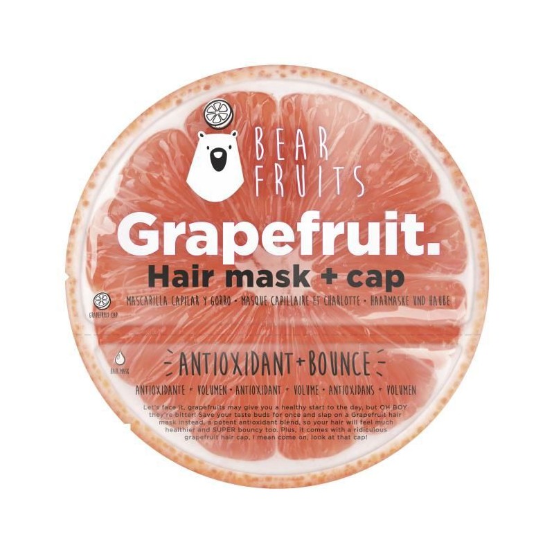 BEAR FRUITS Masque capillaire antioxydants + Charlotte Pamplemousse