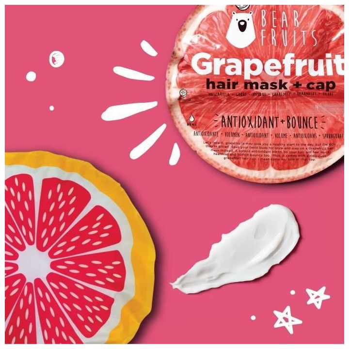 BEAR FRUITS Masque capillaire antioxydants + Charlotte Pamplemousse