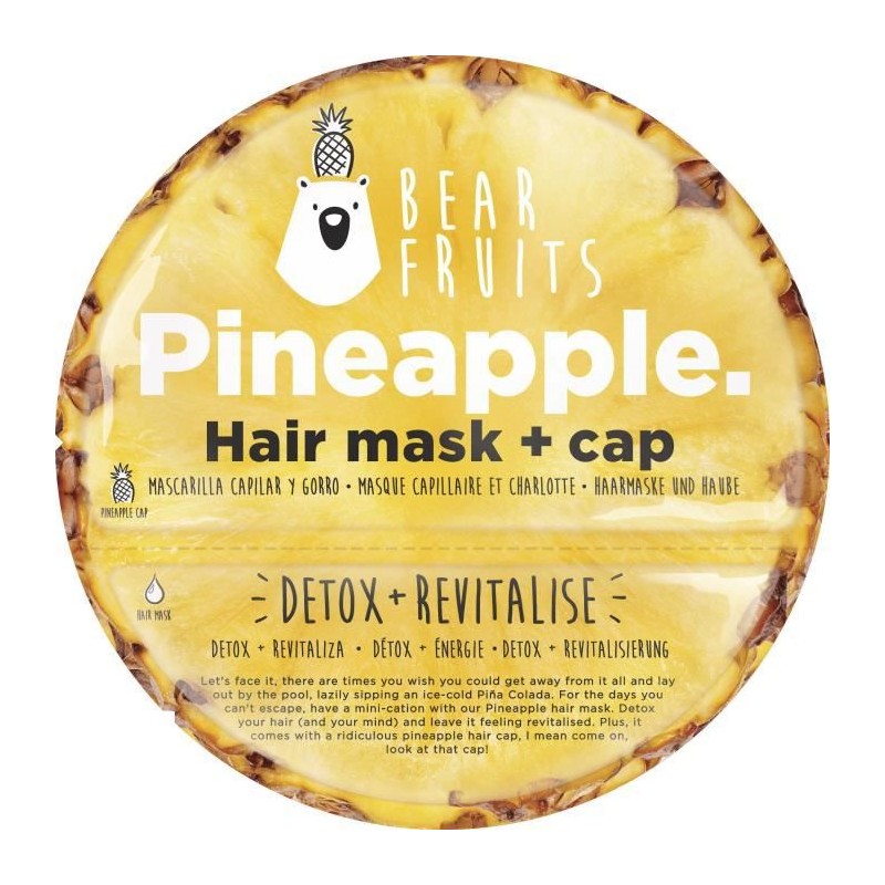 BEAR FRUITS Masque capillaire Détox + Charlotte Ananas