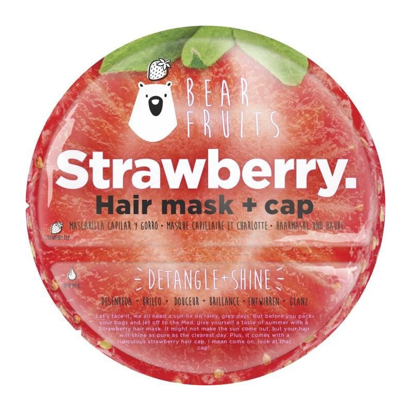 BEAR FRUITS Masque capillaire Brillance + Charlotte Fraise