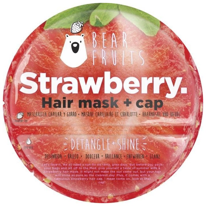 BEAR FRUITS Masque capillaire Brillance + Charlotte Fraise
