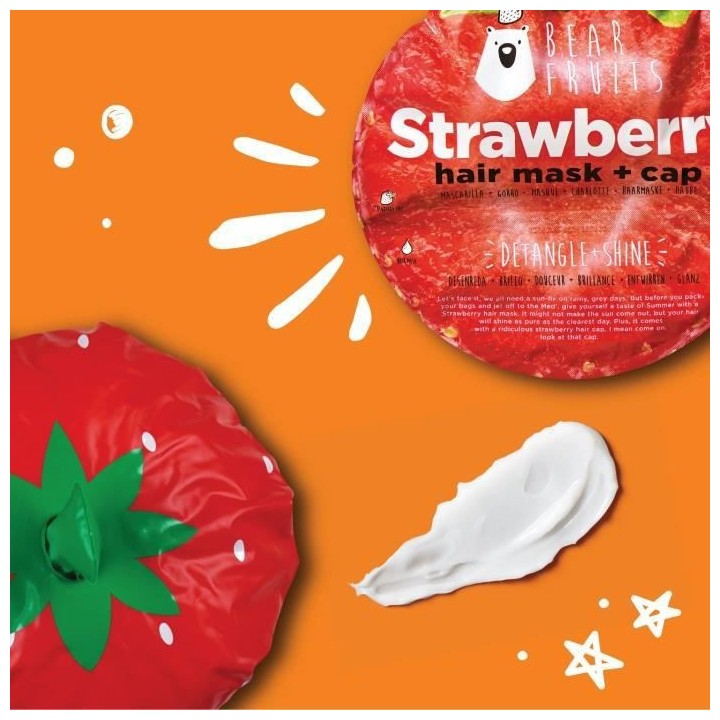 BEAR FRUITS Masque capillaire Brillance + Charlotte Fraise