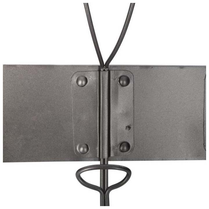 Patere en métal 5 crochets - Gris - L65.5cm