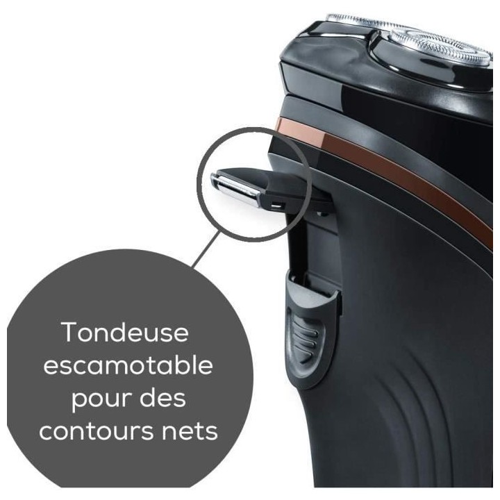 BEURER HR 8000 - Rasoir électrique rotatif avec trois tetes de rasage