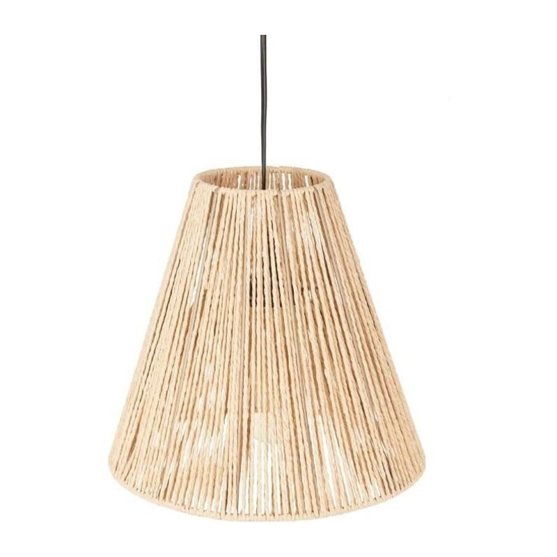 Suspension en corde - E27 - 40 W - H. 27 cm - Beige