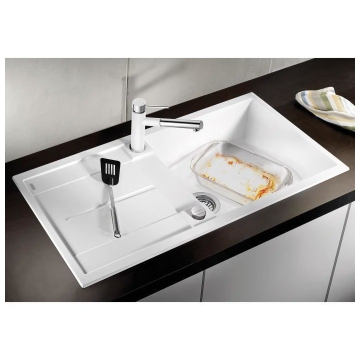 BLANCO Metra XL 6S - évier - SILGRANIT - 1 cuve - égouttoir réversi