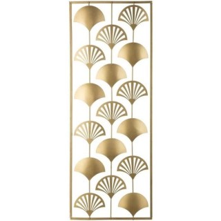 Décoration murale feuilles en métal - 30 x 80 cm - Or