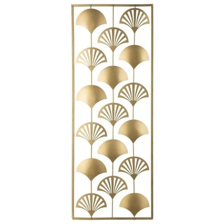 Décoration murale feuilles en métal - 30 x 80 cm - Or