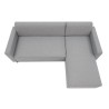 Canapé d'angle fixe 4 places BOB - Tissu souris - Réversible - L 197 x P 117 x H 65 cm