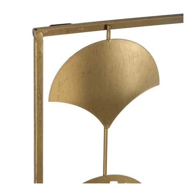 Décoration murale feuilles en métal - 30 x 80 cm - Or