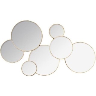 Miroir Lila rond - 61 x 37 cm - Or