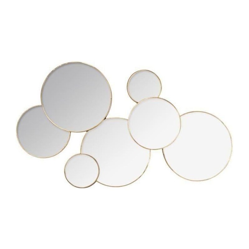 Miroir Lila rond - 61 x 37 cm - Or