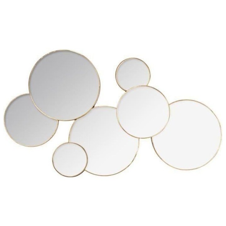 Miroir Lila rond - 61 x 37 cm - Or