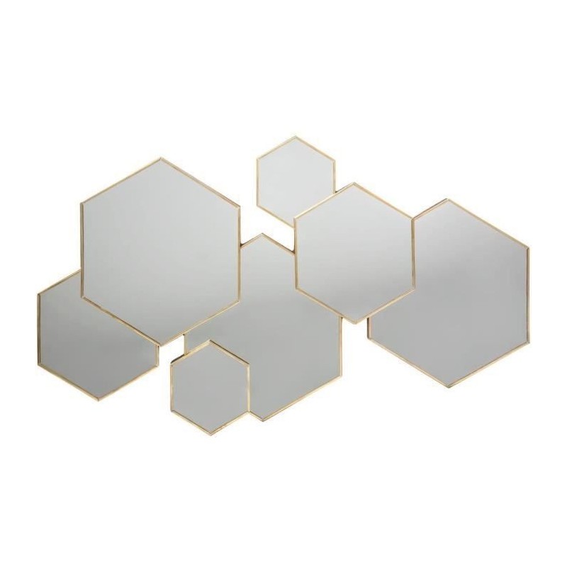 Miroir multi Hexago Lila - 61 x 37 cm - Or