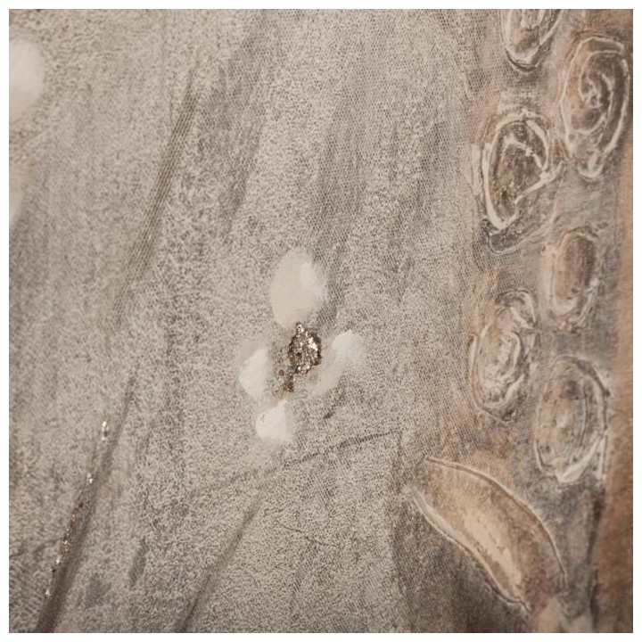 Toile peinte Bouddha - 58 x 118 cm - Gris