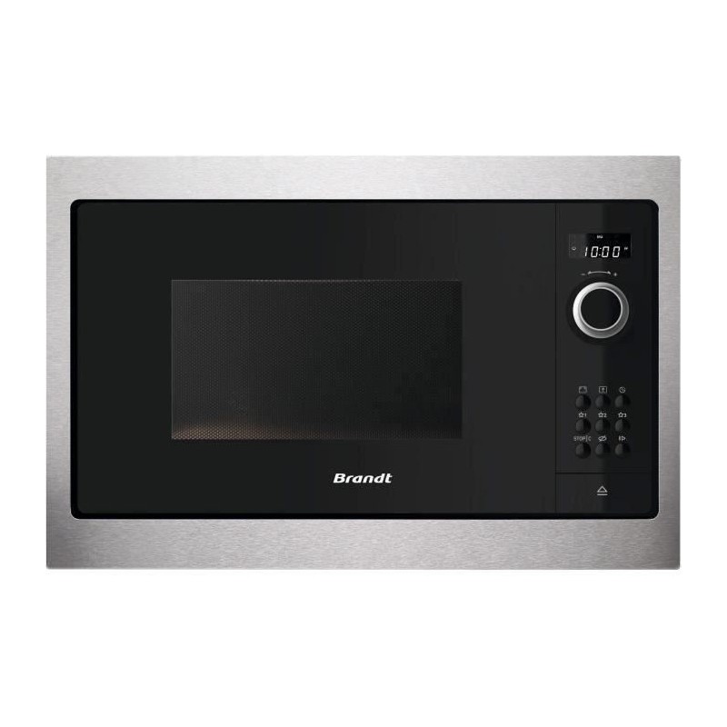 Micro-ondes encastrable monofonction - BRANDT BMS6115X - Inox - l 59,2 x H 39 x P 50 cm - 26 L - 900 W