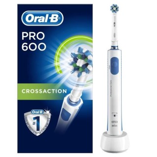 Oral-B PRO 600 Brosse a Dents Électrique Rechargeable, 1 Manche, 1 Br