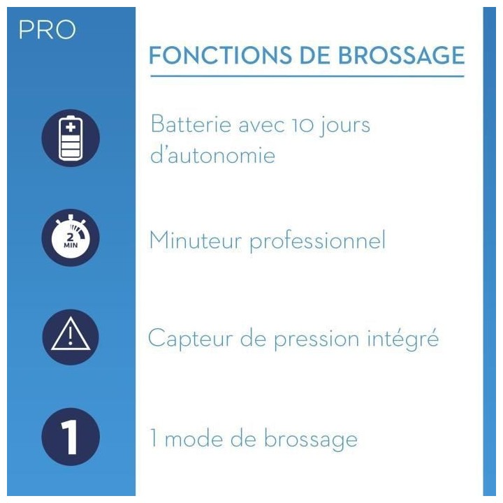 Oral-B PRO 600 Brosse a Dents Électrique Rechargeable, 1 Manche, 1 Br