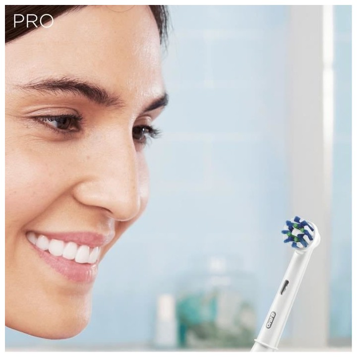 Oral-B PRO 600 Brosse a Dents Électrique Rechargeable, 1 Manche, 1 Br