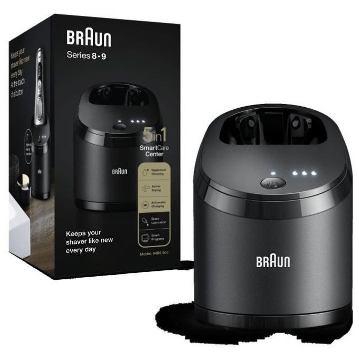 Braun Centre SmartCare 5-en-1, Noir, Recharge, Nettoyage, Compatible A