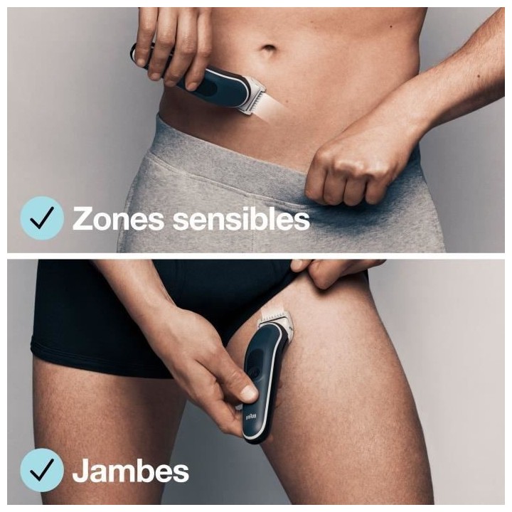 Braun Body Groomer 5 BG5340 Tondeuse Pour Le Corps, Avec Sabot Pour Zo