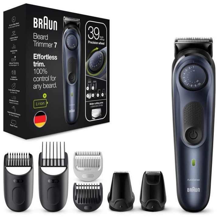 Braun 7 BT7330 Tondeuse a Barbe Pour Homme, Tondeuse Pour Visage, Chev