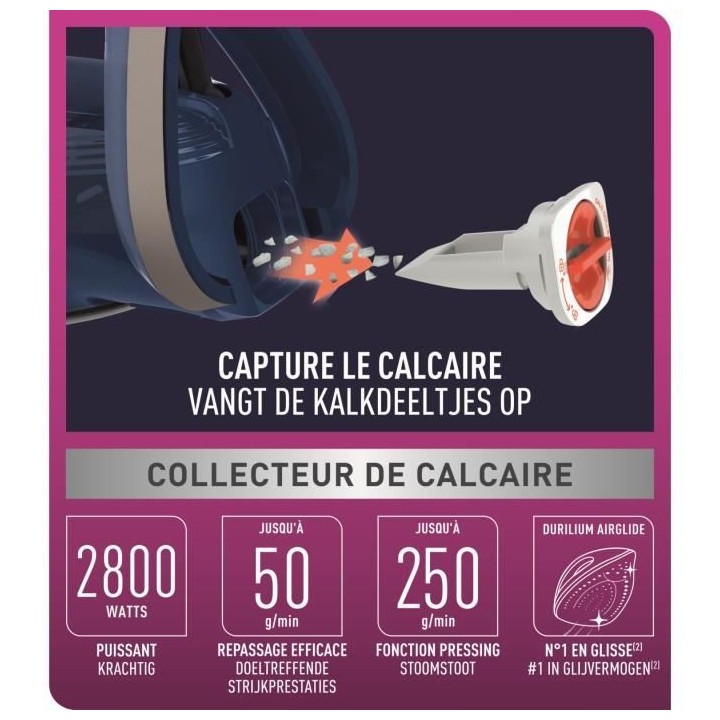 CALOR FV6830C0 Ultragliss Anti-Calc Plus Fer a repasser, Vapeur 50g/mi